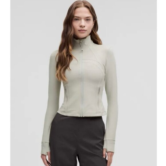 Lululemon Define Cropped Jacket Nulu Bone Ivory Full Zip Women’s Size 8 EUC - Picture 1 of 6